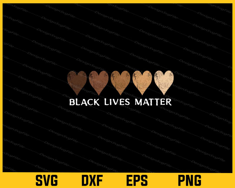 BLM Black Lives Matter Heart svg
