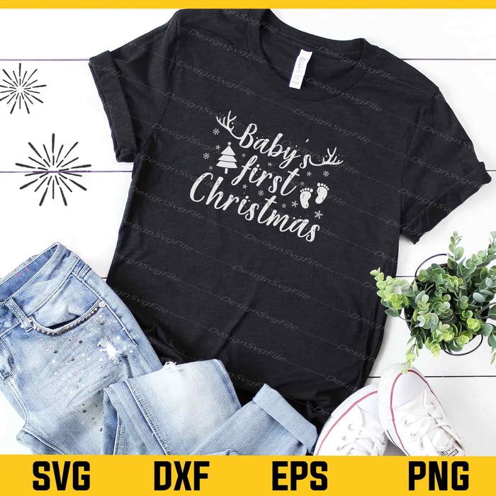 Baby’s First Christmas Svg Cutting Printable File  - Premium Cutting Files in SVG, PNG & EPS Formats - Premium SVG Cutting Files for Crafts