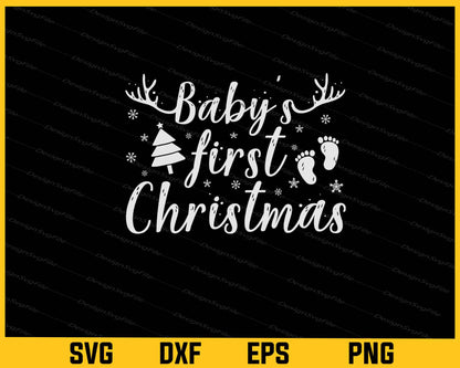 Baby’s First Christmas Svg Cutting Printable File  - Premium Cutting Files in SVG, PNG & EPS Formats - Premium SVG Cutting Files for Crafts