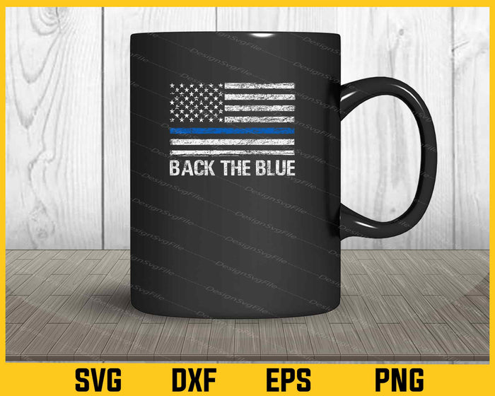 Back The Blue American Flag Svg Cutting Printable File  - Premium Cutting Files in SVG, PNG & EPS Formats - Premium SVG Cutting Files for Crafts