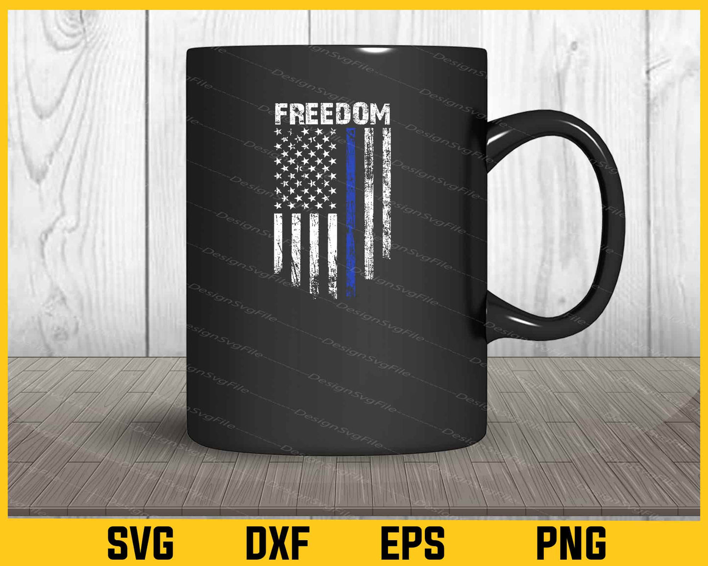 Back The Blue Freedom Police  American Flag Svg Cutting Printable File  - Premium Cutting Files in SVG, PNG & EPS Formats - Premium SVG Cutting Files for Crafts