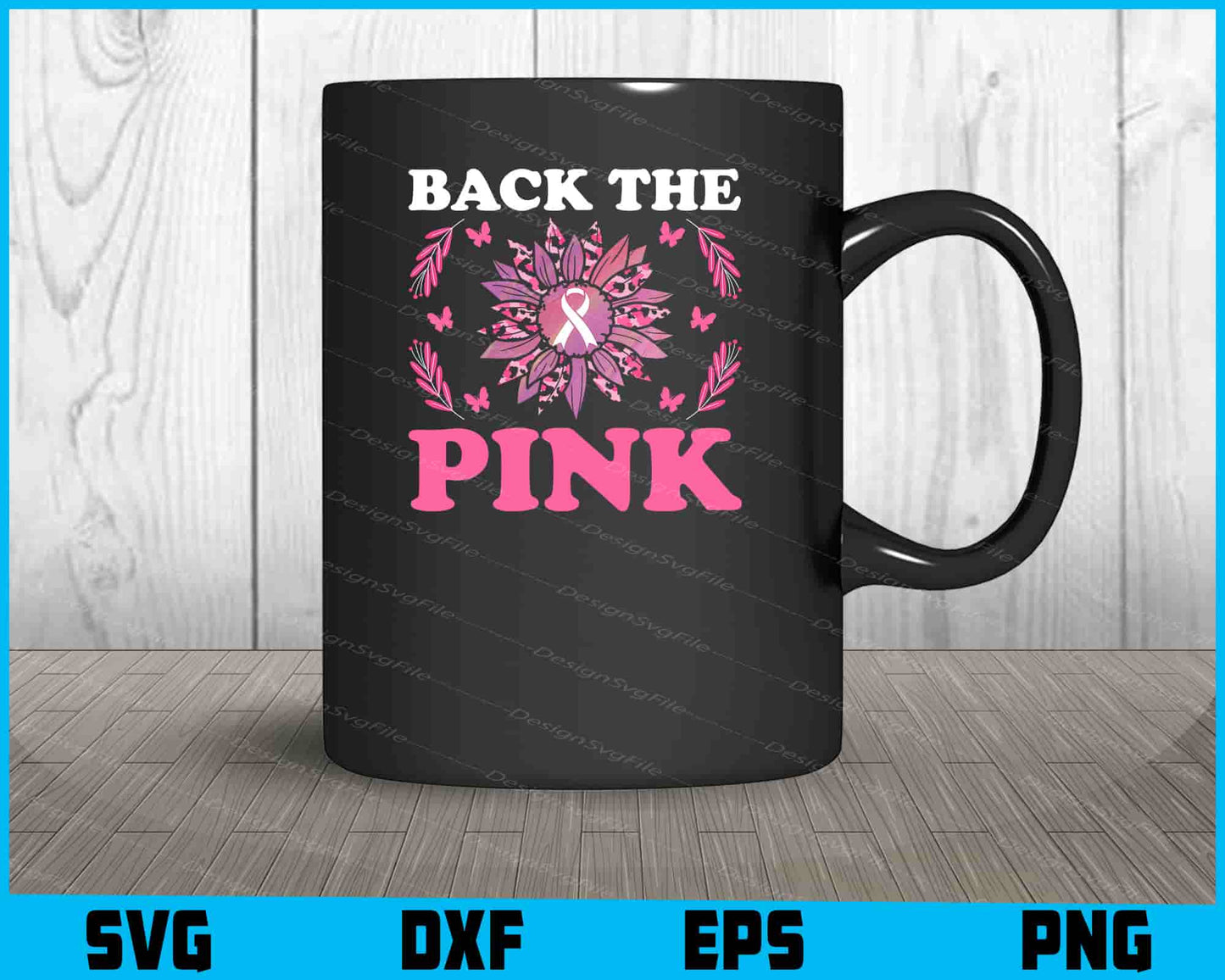 Back The Pink Sunflower Breast Cancer