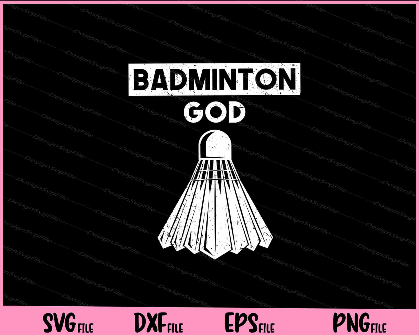 Badminton God Player Team Svg Cutting Printable Files  - Premium Cutting Files in SVG, PNG & EPS Formats - Premium SVG Cutting Files for Crafts