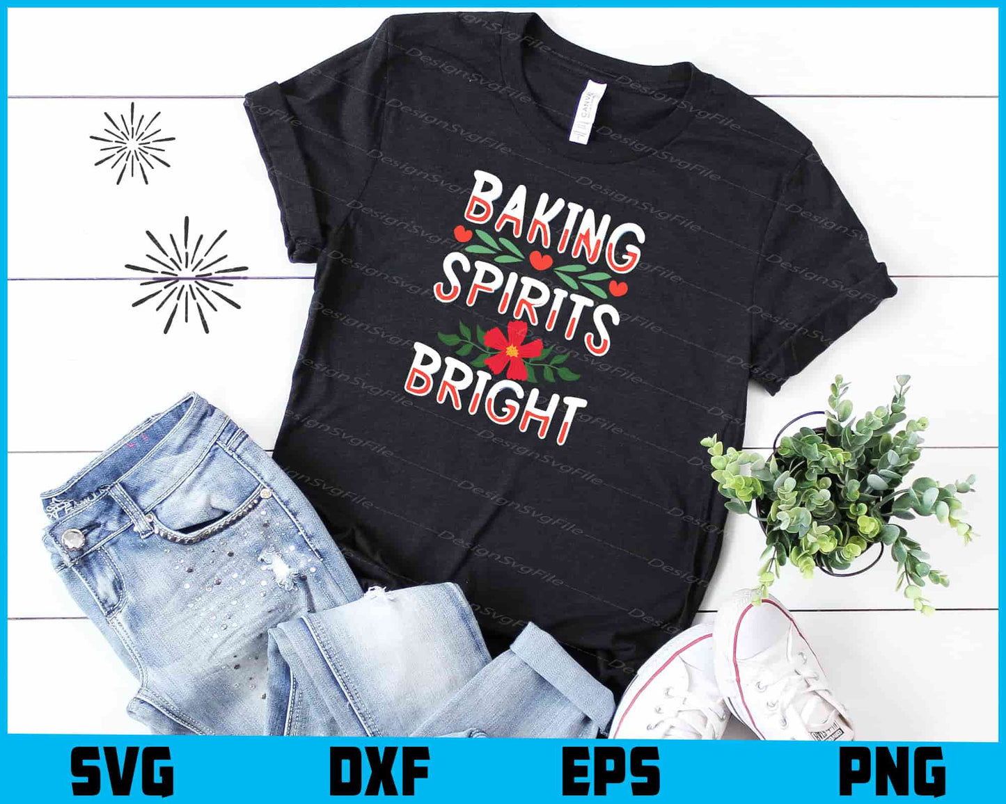 Baking Spirits Bright Svg Png Design Cut Files  - Premium Cutting Files in SVG, PNG & EPS Formats - Premium SVG Cutting Files for Crafts