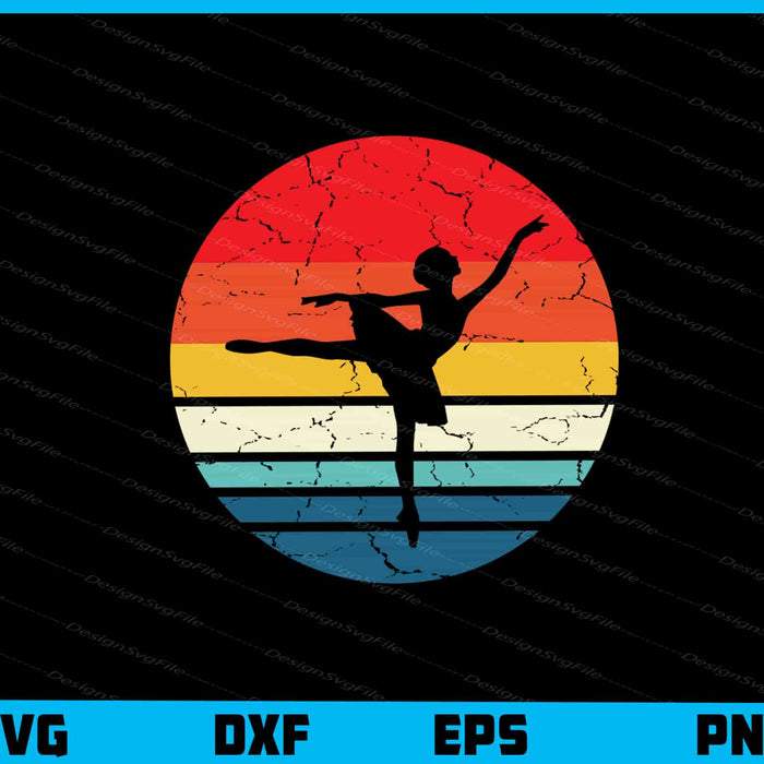 Ballet Retro Vintage Dance Svg Cutting Printable File  - Premium Cutting Files in SVG, PNG & EPS Formats - Premium SVG Cutting Files for Crafts