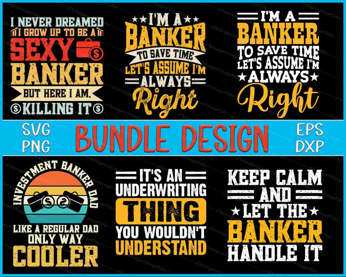 Banker Bundle SVG Banker Dad PNG