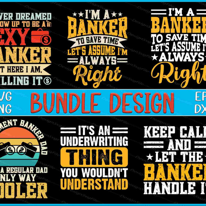 Banker Bundle SVG Banker Dad PNG