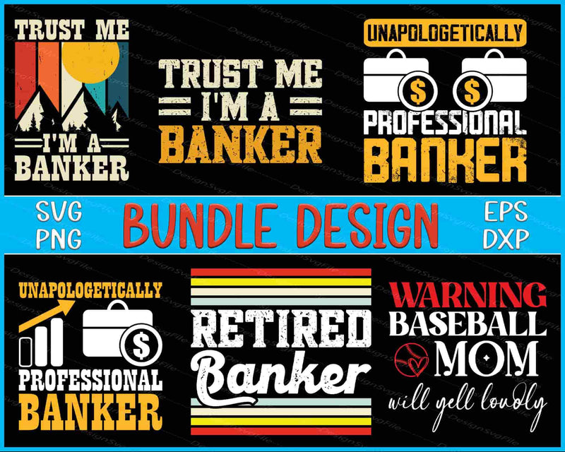 Banker Bundle SVG Mom PNG