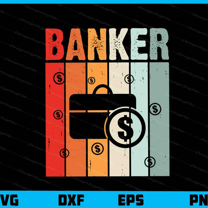 Banker Vintage Svg Cutting Printable File  - Premium Cutting Files in SVG, PNG & EPS Formats - Premium SVG Cutting Files for Crafts