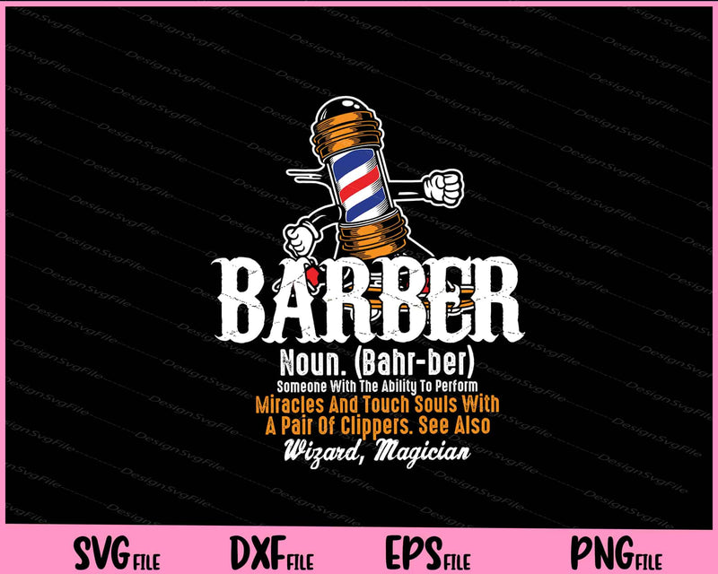 Barber noun (Bahr-ber) someone with the svg