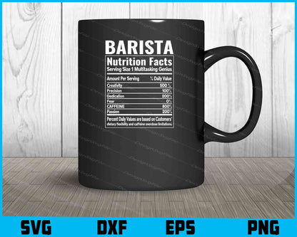 Barista Coffee Nutrition Facts mug