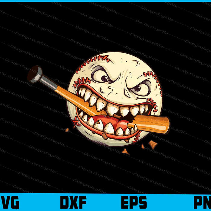 Baseball Biting Bat Halloween Horror