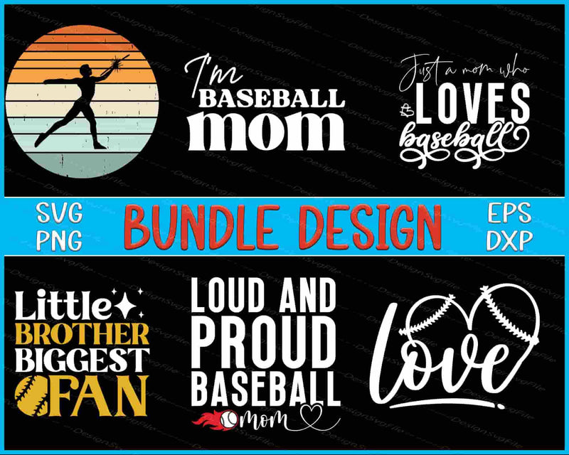 Baseball Bundle SVG Baton Twirling PNG