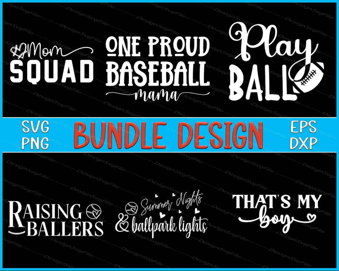 Baseball Bundle SVG Play Ball PNG
