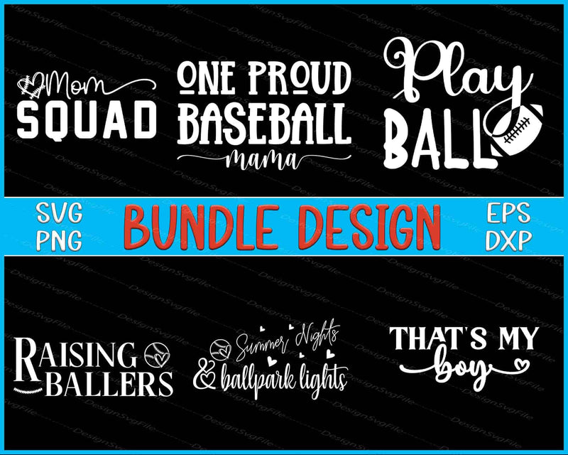 Baseball Bundle SVG Play Ball PNG