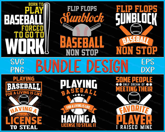 Baseball Bundle SVG Playing PNG Digital Printable File