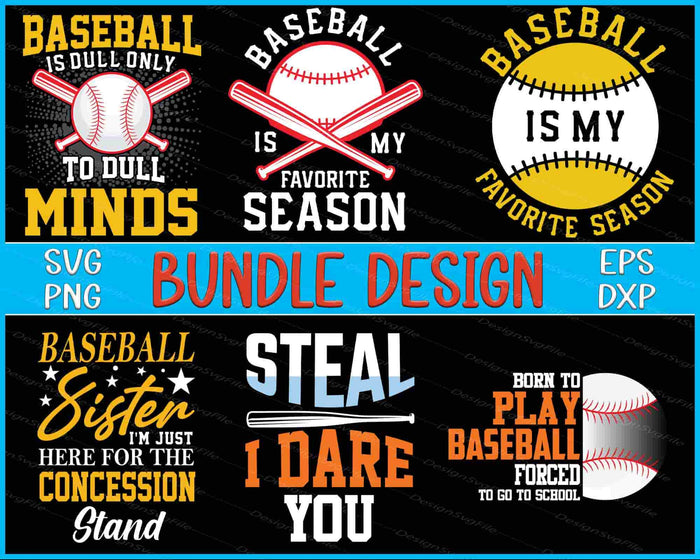 Baseball Bundle SVG School PNG