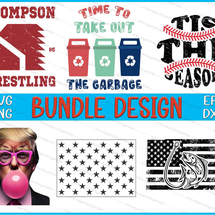 Collection of graphic designs with text and icons on a white background