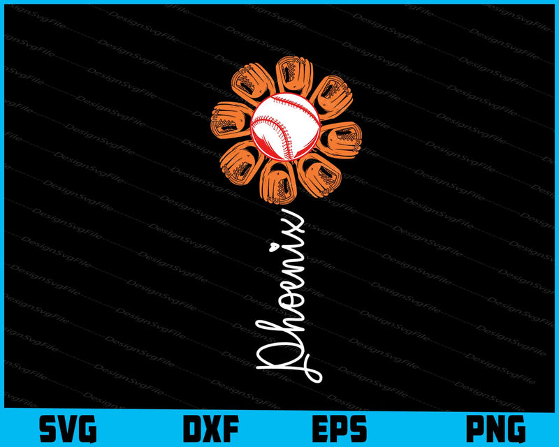Baseball Phoenix Flower