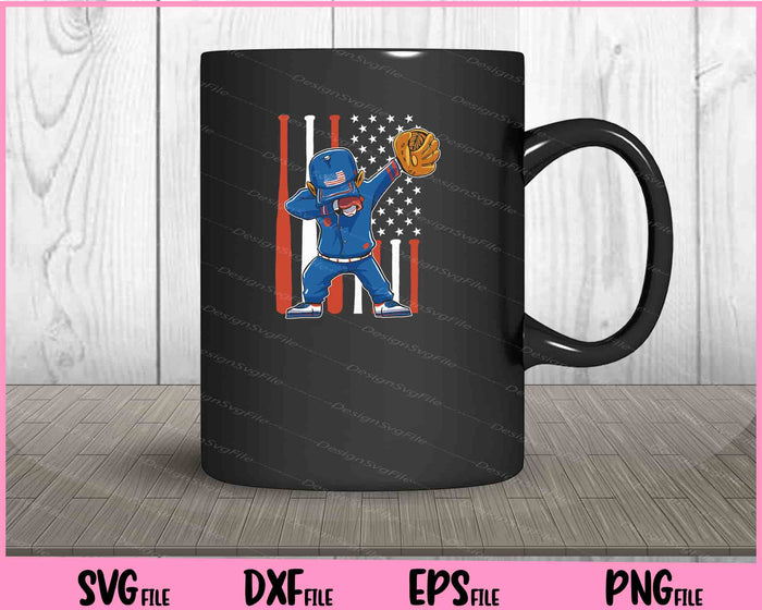 Baseball Player American Flag Dabbing Svg Cutting Printable Files  - Premium Cutting Files in SVG, PNG & EPS Formats - Premium SVG Cutting Files for Crafts