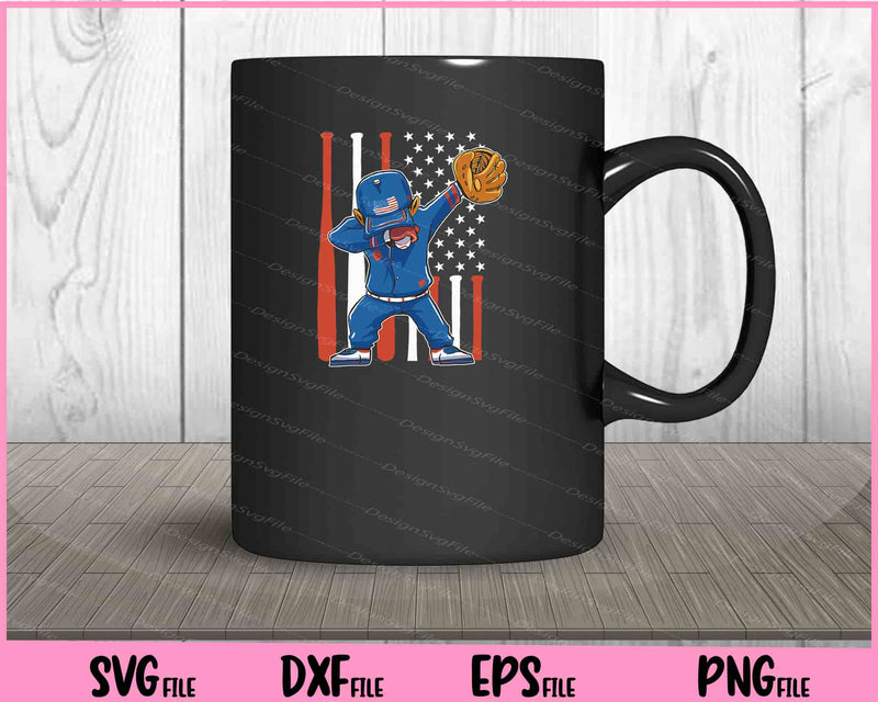Baseball Player American Flag Dabbing mug