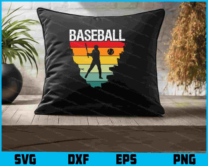 Baseball Player Vintage SVG