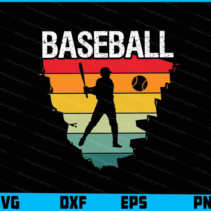 Baseball Player Vintage SVG