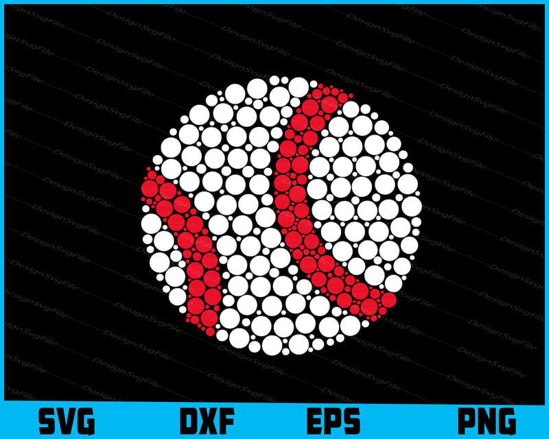 Baseball Polka Dots Funny
