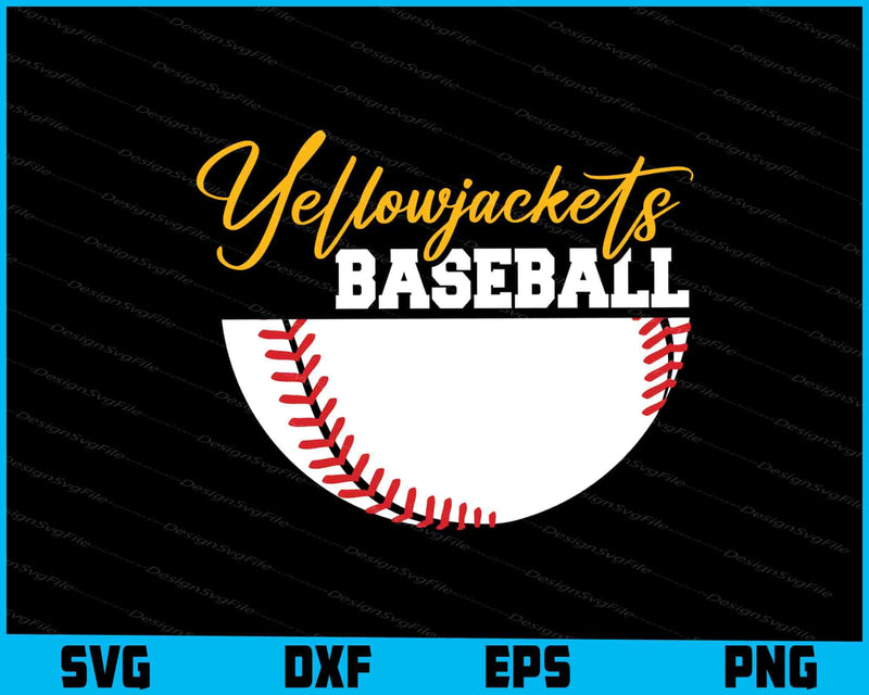 Baseball SVG, Yellowjackets Baseball SVG