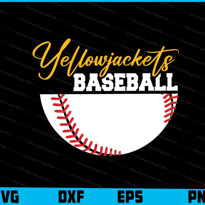 Baseball SVG, Yellowjackets Baseball SVG