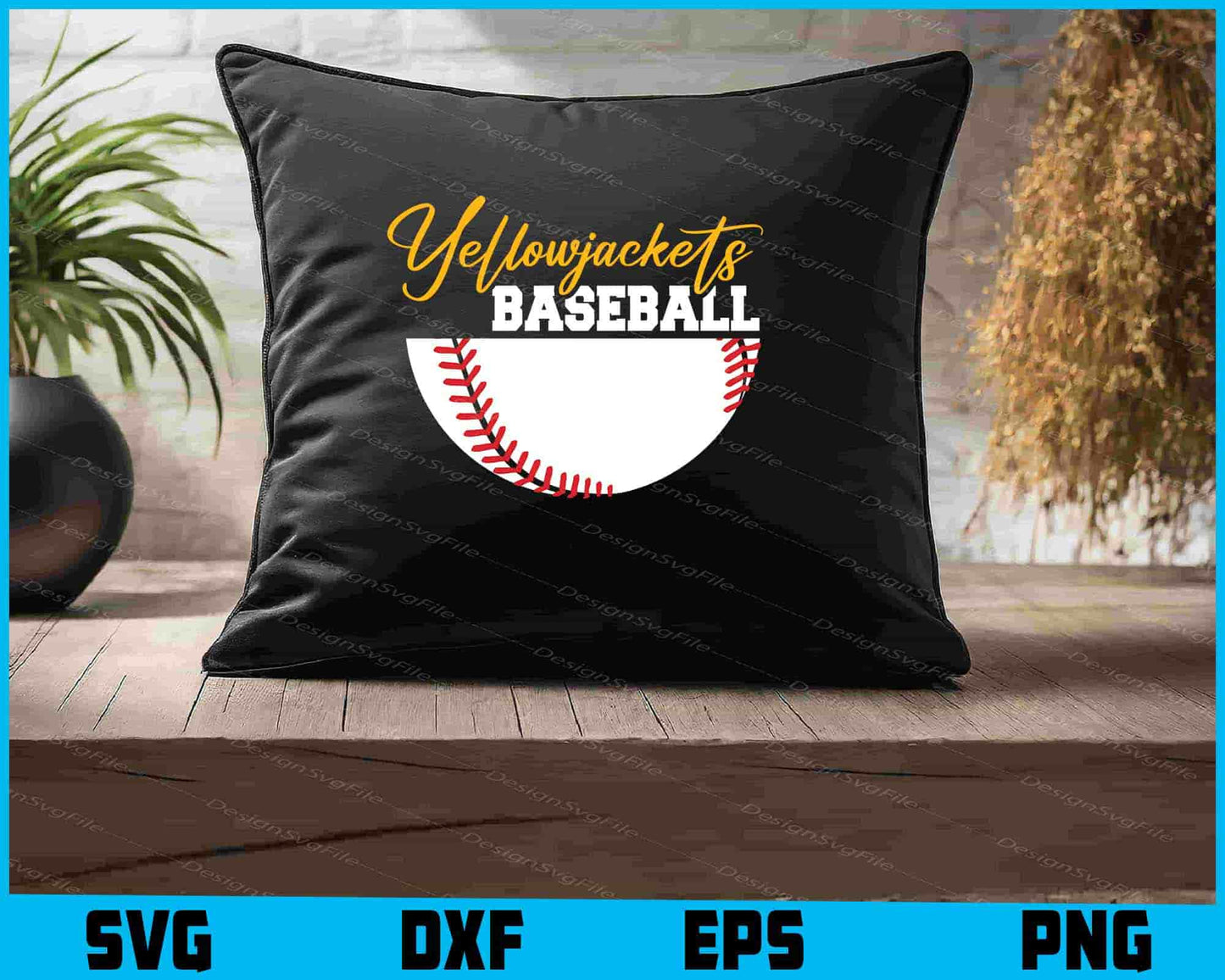 Baseball SVG, Yellowjackets Baseball SVG