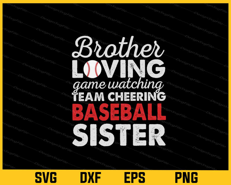 Baseball Sister Brother Loving Svg Cutting Printable File  - Premium Cutting Files in SVG, PNG & EPS Formats - Premium SVG Cutting Files for Crafts