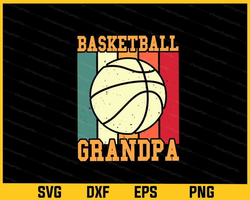 Basketball Player Grandpa Svg Cutting Printable File