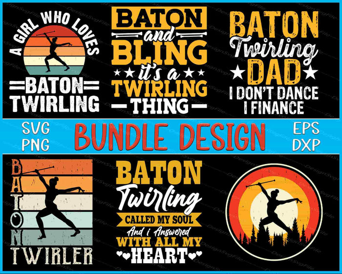 Baton Twirlers Bundle SVG Dad PNG