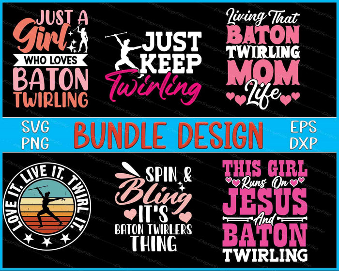 Baton Twirlers Bundle SVG Jesus PNG