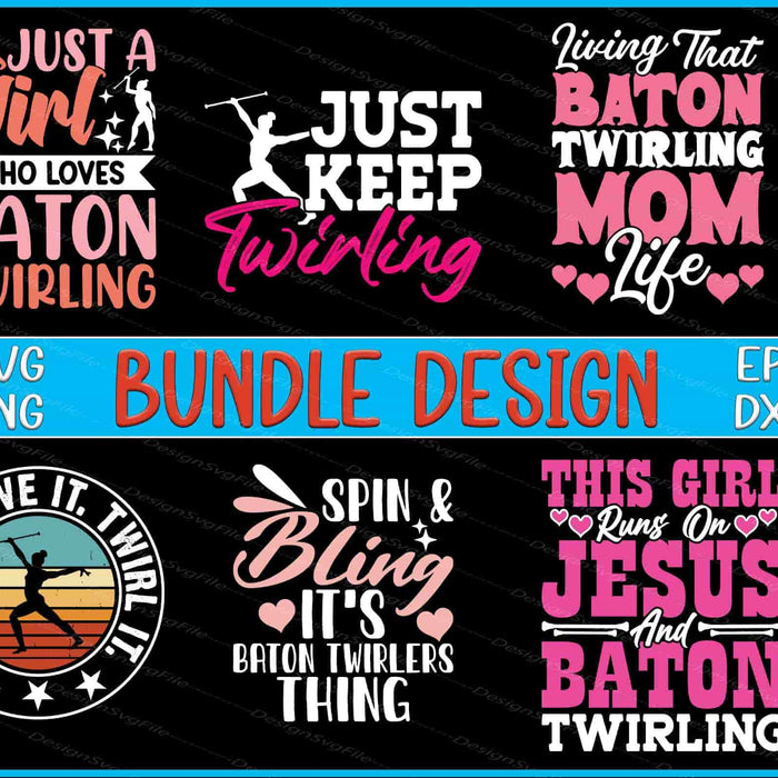 Baton Twirlers Bundle SVG Jesus PNG