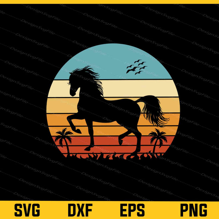 Beautiful Horse Running Vintage Svg Cutting Printable File  - Premium Cutting Files in SVG, PNG & EPS Formats - Premium SVG Cutting Files for Crafts