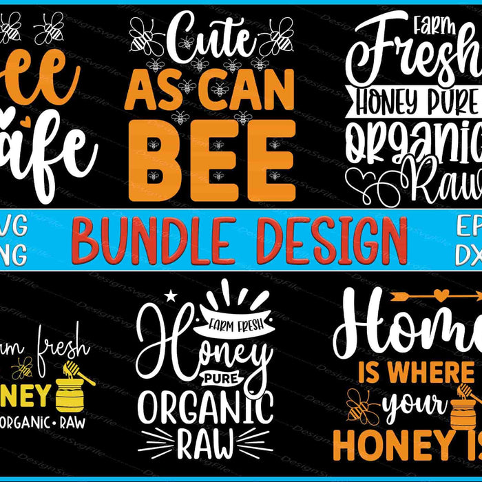 Bee Bundle SVG Fresh Honey PNG