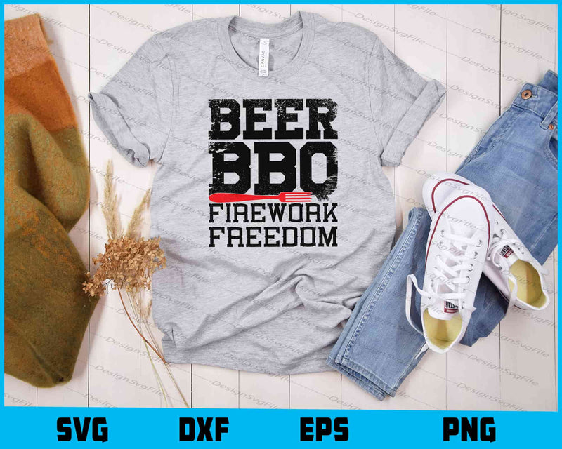 Beer Bbq Firework Freedom t shirt