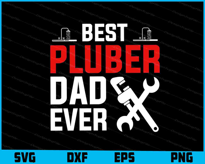 Collection of plumbing-themed designs with text and icons on a black background.