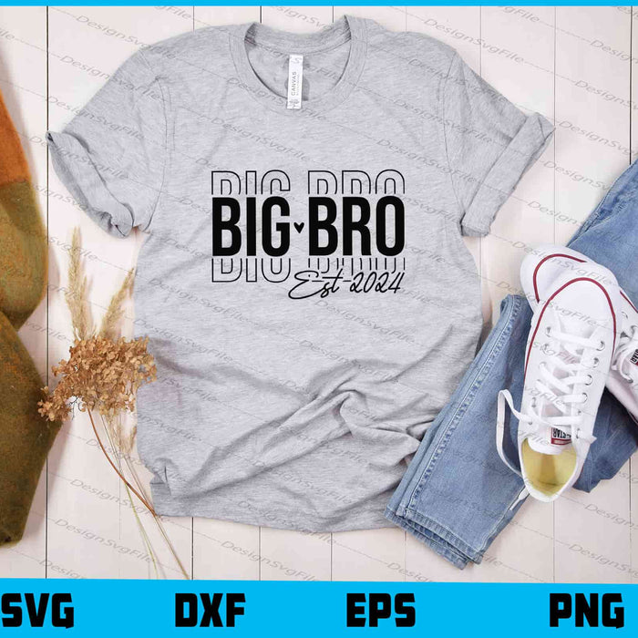 Big Bro Est-2024 Svg Cutting Printable File  - Premium Cutting Files in SVG, PNG & EPS Formats - Premium SVG Cutting Files for Crafts