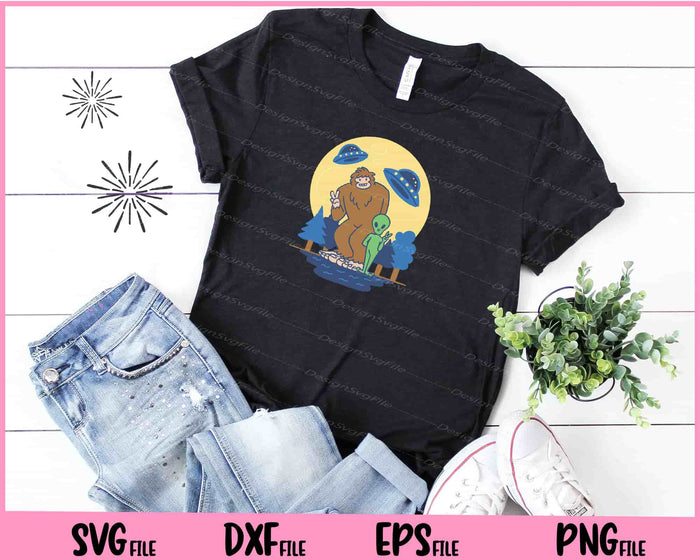 Big Foot Alien Peace Out Svg Cutting Printable Files  - Premium Cutting Files in SVG, PNG & EPS Formats - Premium SVG Cutting Files for Crafts