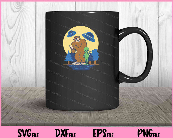 Big Foot Alien Peace Out Svg Cutting Printable Files  - Premium Cutting Files in SVG, PNG & EPS Formats - Premium SVG Cutting Files for Crafts