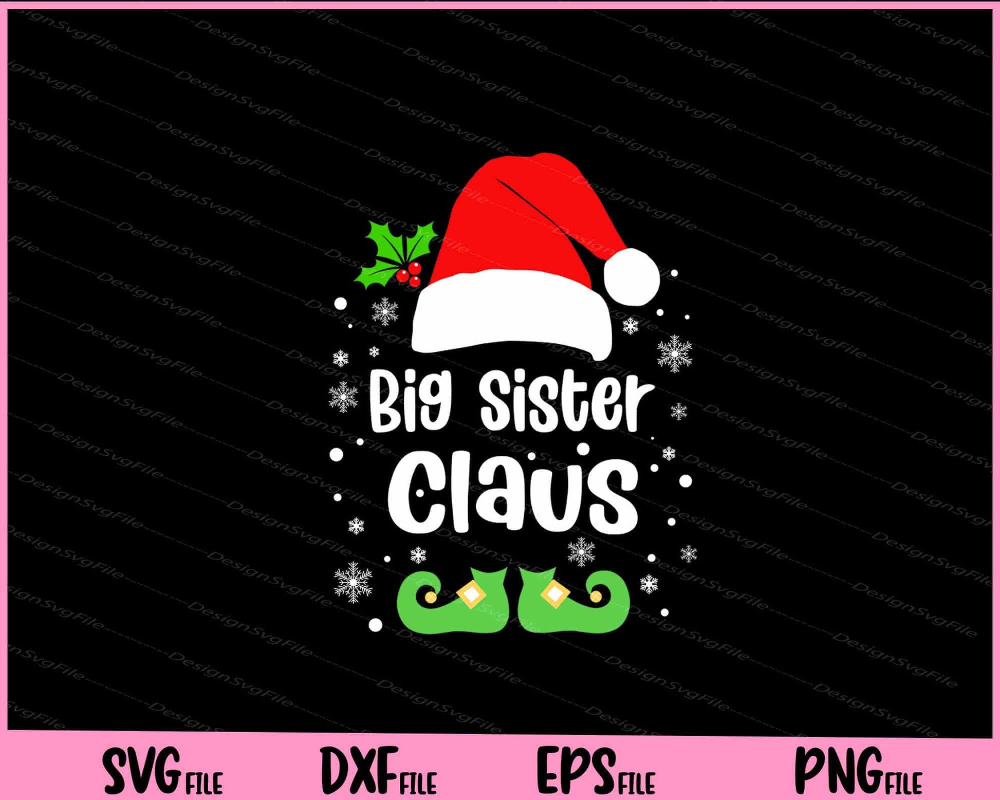 Big Sister Claus Christmas Svg Cutting Printable File  - Premium Cutting Files in SVG, PNG & EPS Formats - Premium SVG Cutting Files for Crafts