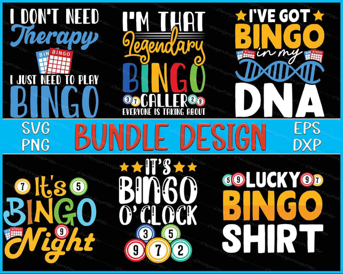 Bingo Caller Bundle SVG Lucky Bingo PNG