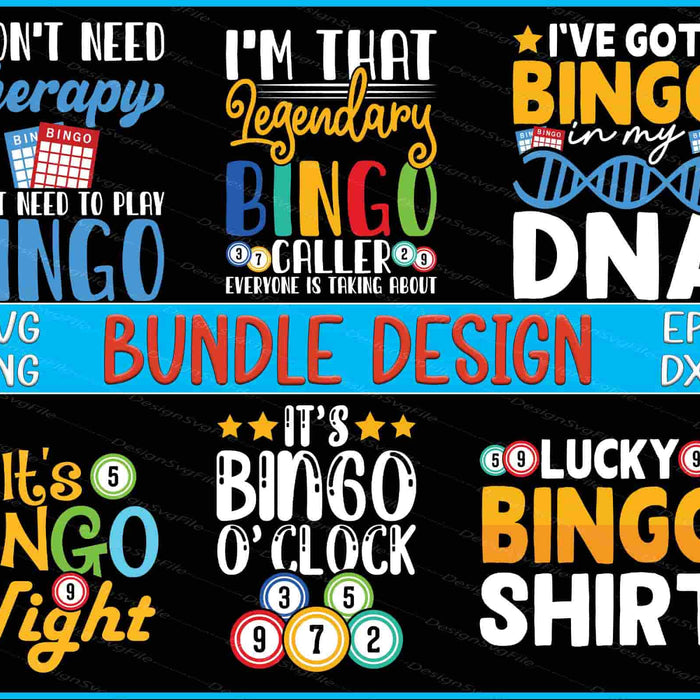 Bingo Caller Bundle SVG Lucky Bingo PNG