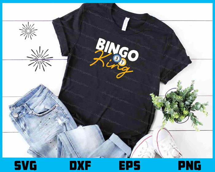 Bingo King Svg Cutting Printable File  - Premium Cutting Files in SVG, PNG & EPS Formats - Premium SVG Cutting Files for Crafts