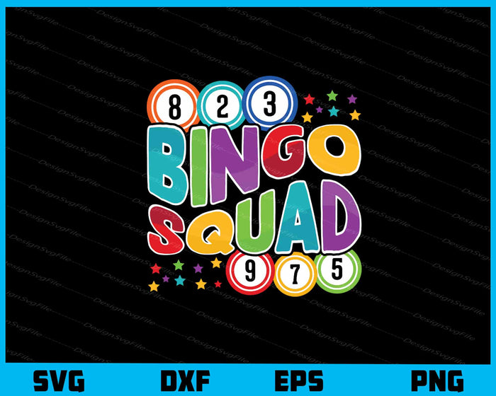 Bingo Squad Casino Svg Cutting Printable File  - Premium Cutting Files in SVG, PNG & EPS Formats - Premium SVG Cutting Files for Crafts