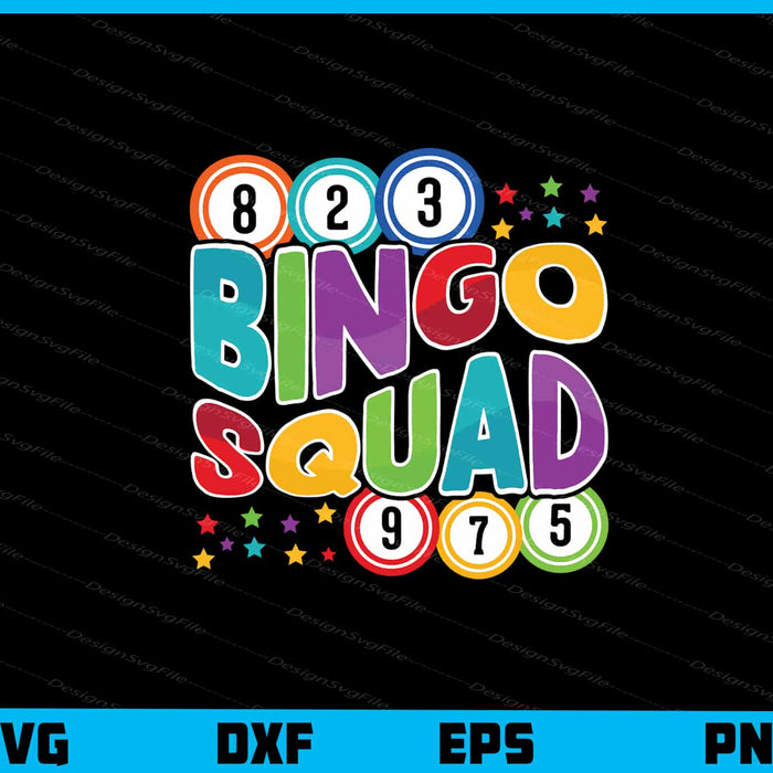 Bingo Squad Casino Svg Cutting Printable File  - Premium Cutting Files in SVG, PNG & EPS Formats - Premium SVG Cutting Files for Crafts