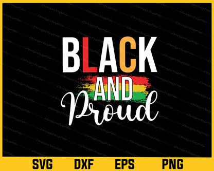 Black And Proud Svg Cutting Printable File  - Premium Cutting Files in SVG, PNG & EPS Formats - Premium SVG Cutting Files for Crafts